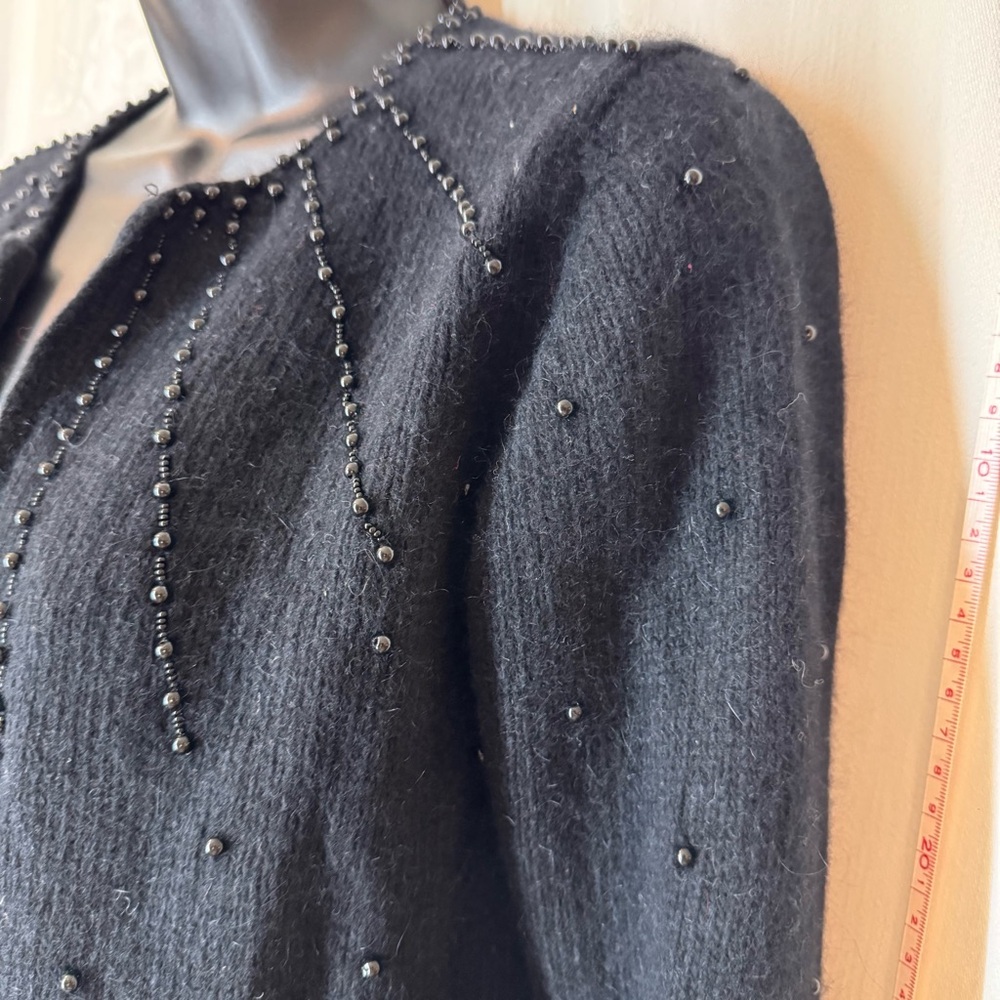 Vintage Braemar Black Beaded Cardigan - Picture 3 of 7